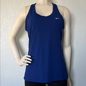 Nike Dri-FIT Women’s Royal Blue Workout Tank Top Medium Gym Running Activewear